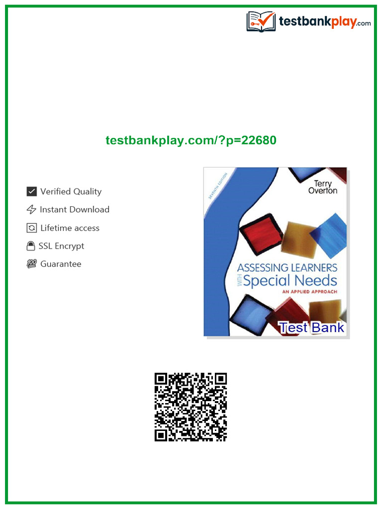 Assessing Learners With Special Needs An Applied Approach 7th Edition ...