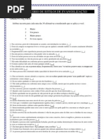 QUESTIONÁRIO DE ESTILOS DE EVANGELIZAÇÃO