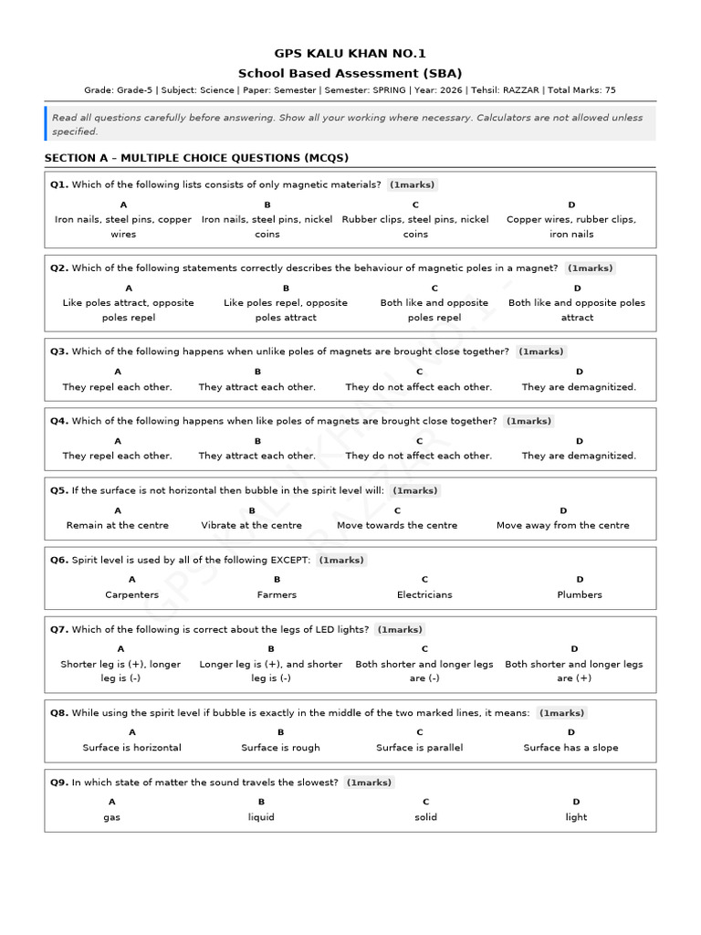 Science Grade-5 Semester | PDF | Planets | Physical Sciences
