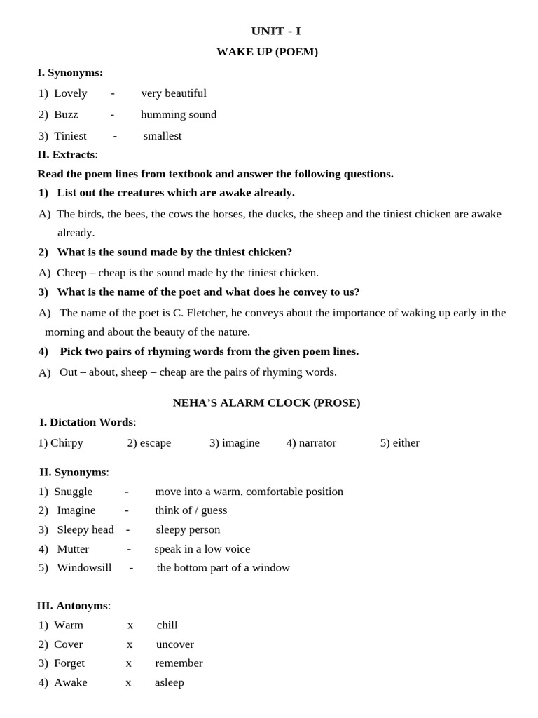 Grade 4 Unit 1 CW | PDF