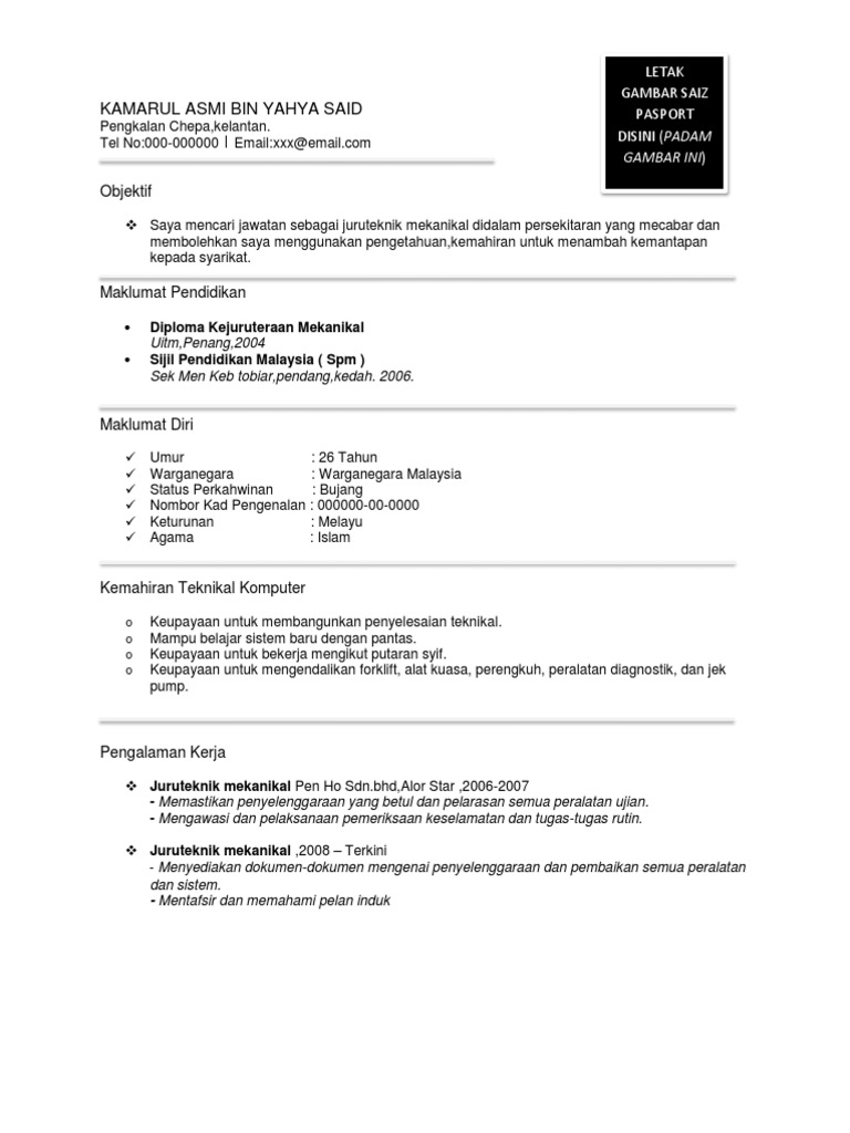 Contoh Resume Agama Islam - Job Seeker