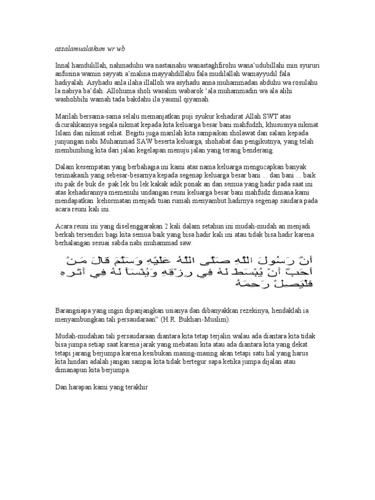 Sambutan Halal Bihalal