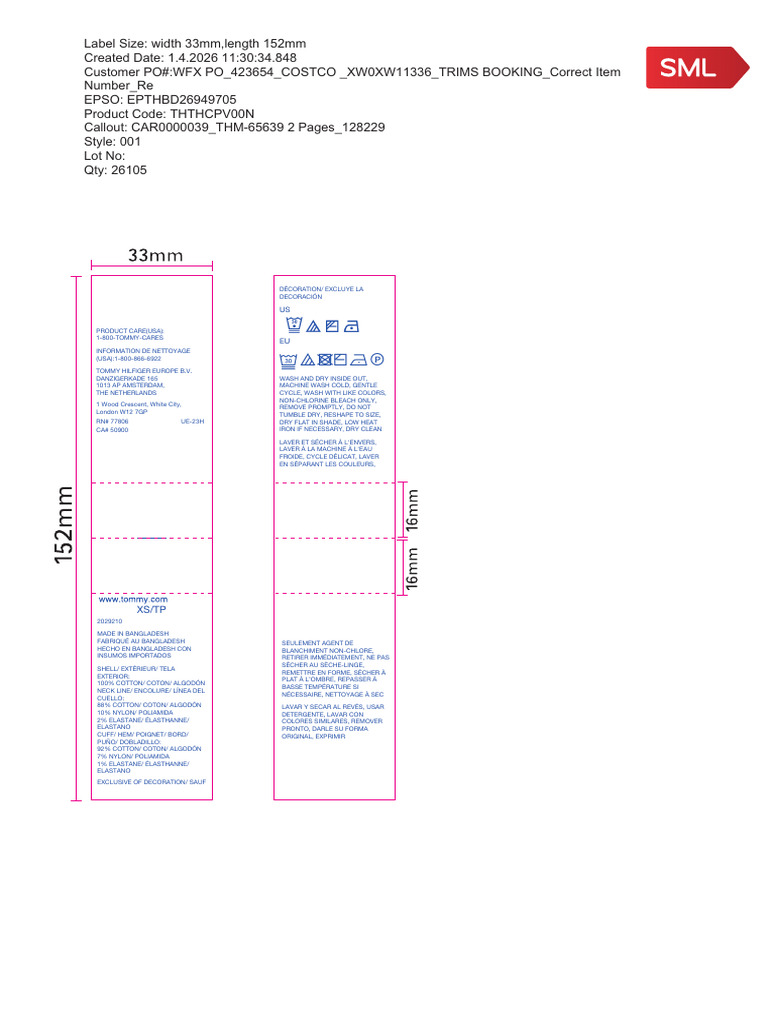 Updated Care Label Layout Without Slash | PDF | Processus industriels