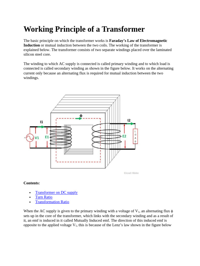 TRANSFORMER | PDF | Transformer | Electromagnetic Induction