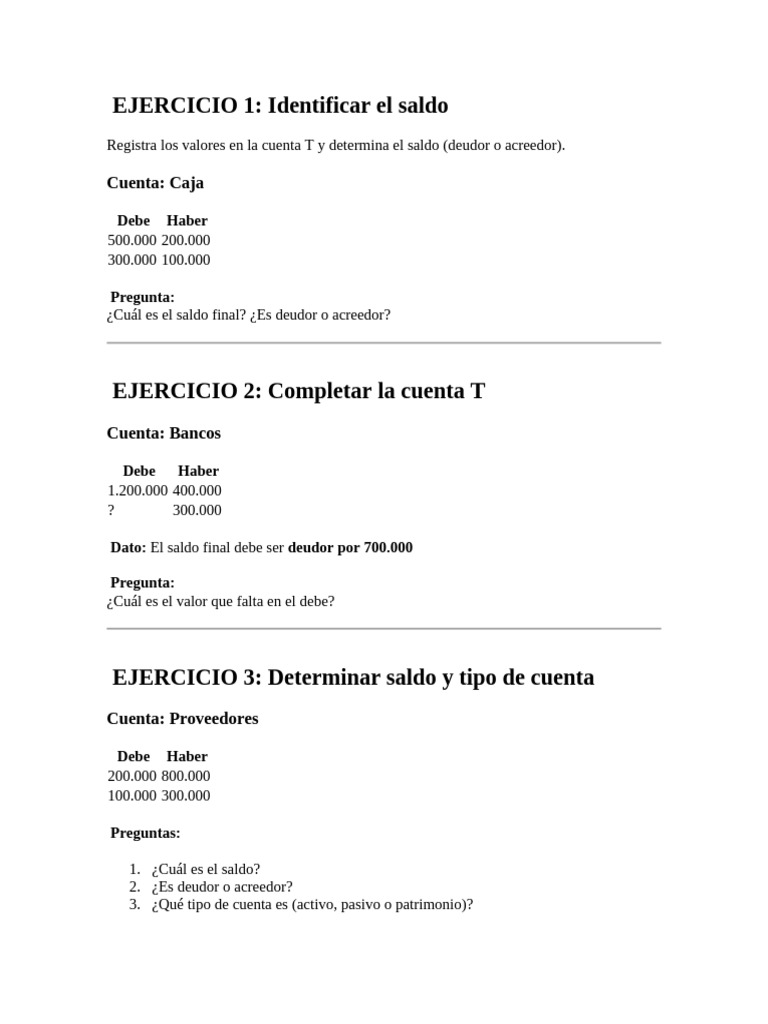 EJERCICIO 1 | PDF