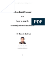 A Handbook-manual on How to Search Courses-universities Abroad