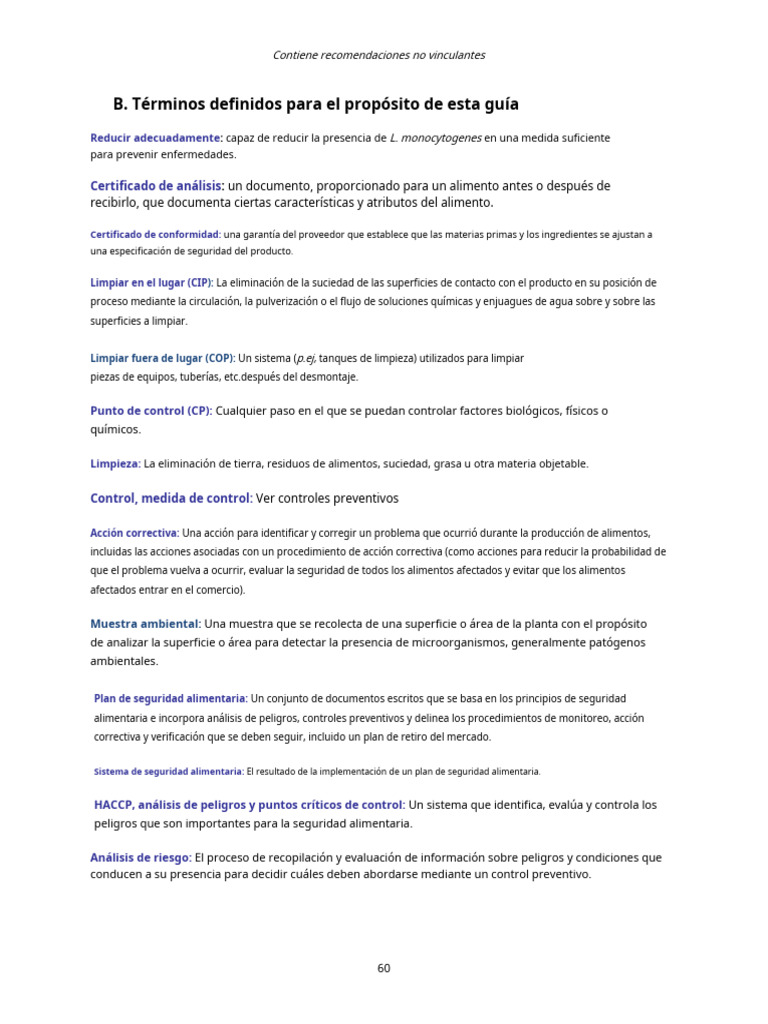 Guia para La Industria Control Listeria Rtef Parte Iii | PDF ...