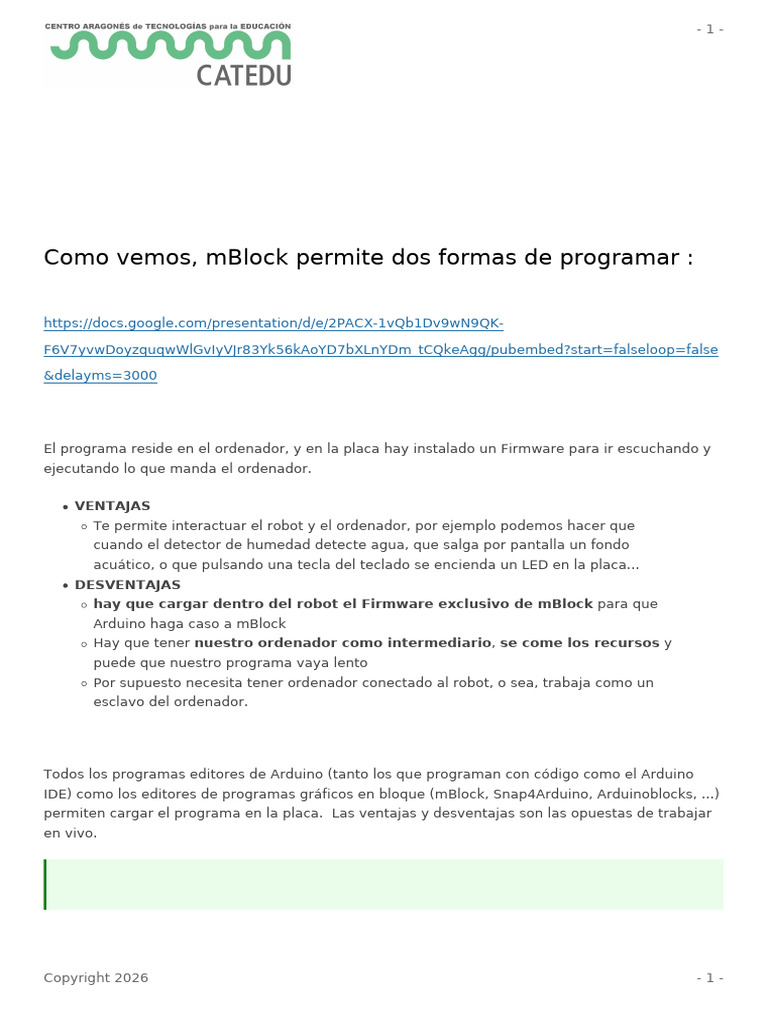 Programacion Mblock | PDF | Arduino | Ciencias de la Computación