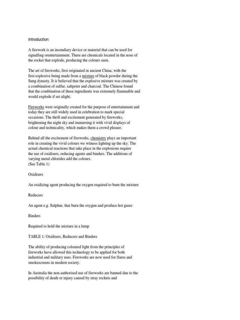 Fireworks | PDF | Combustion | Redox