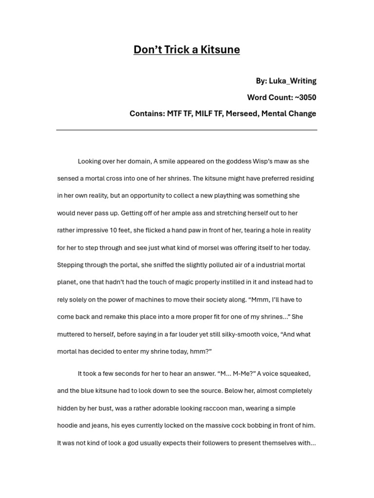 61265163.lukawriting Donttrickakitsune Luka Writing | PDF