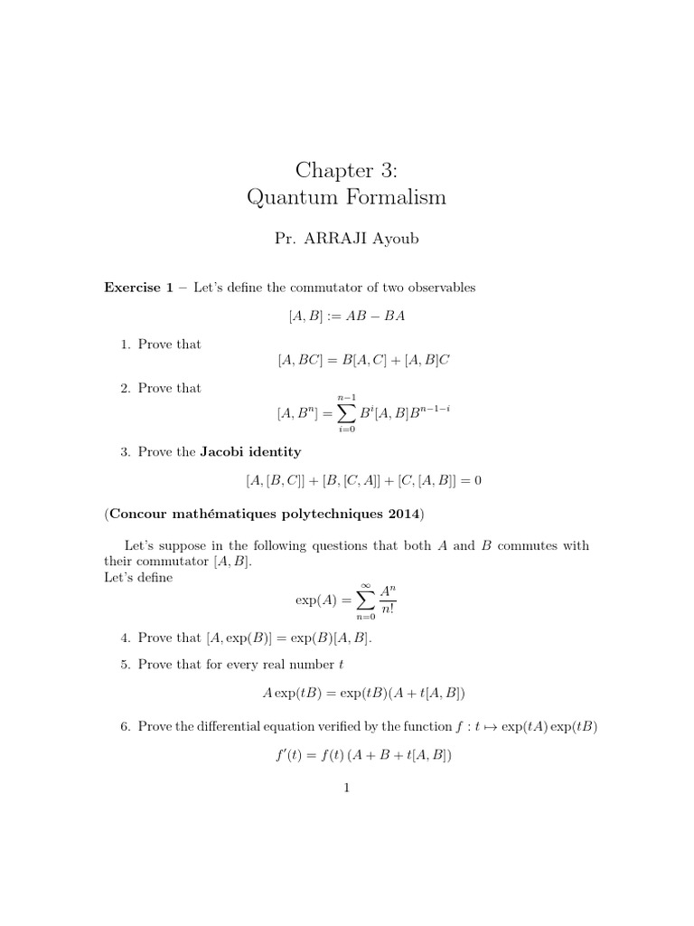 Chapter 3 Exercises | PDF | Eigenvalues And Eigenvectors | Matrix ...