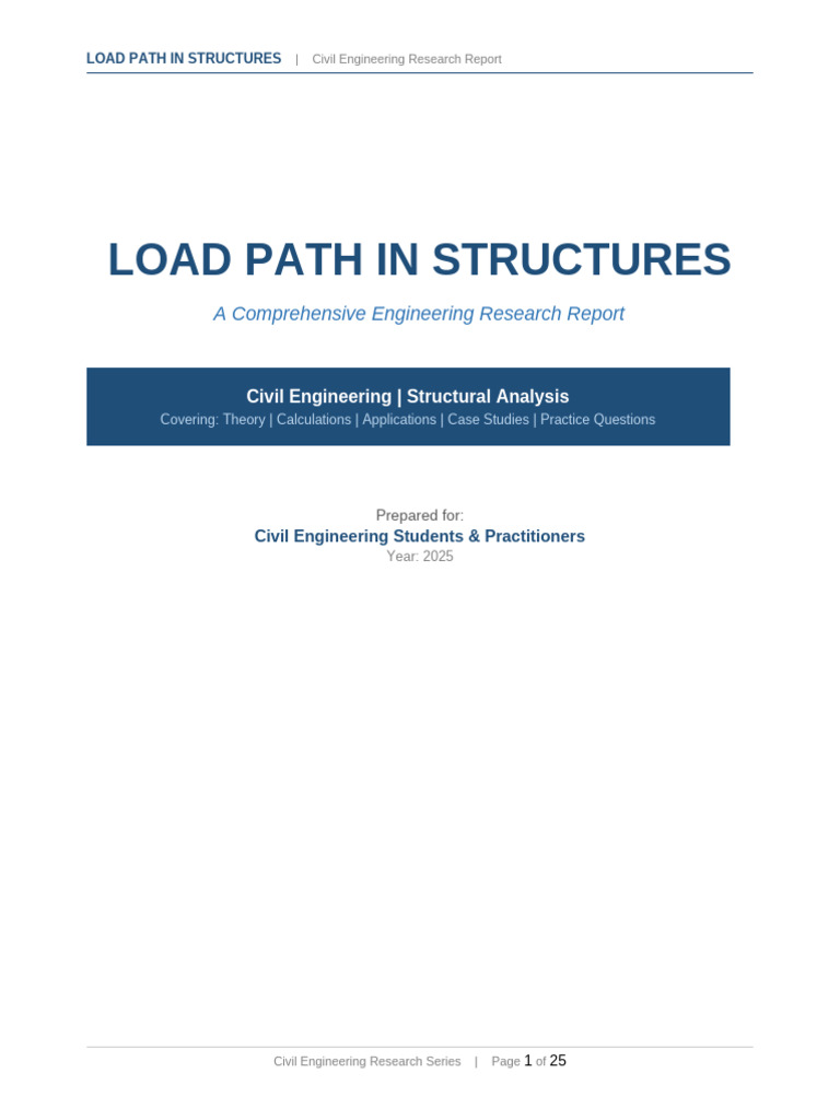 Load Path in Structures Research | PDF | Beam (Structure) | Bending