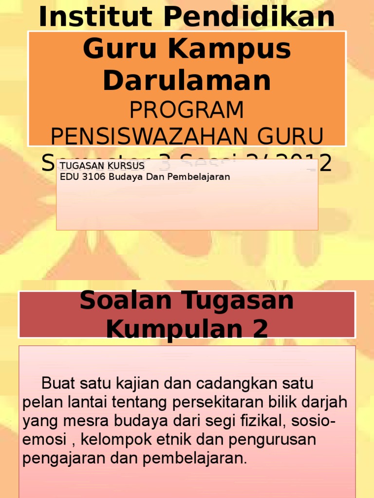 Bilik Darjah Mesra Budaya Pdf