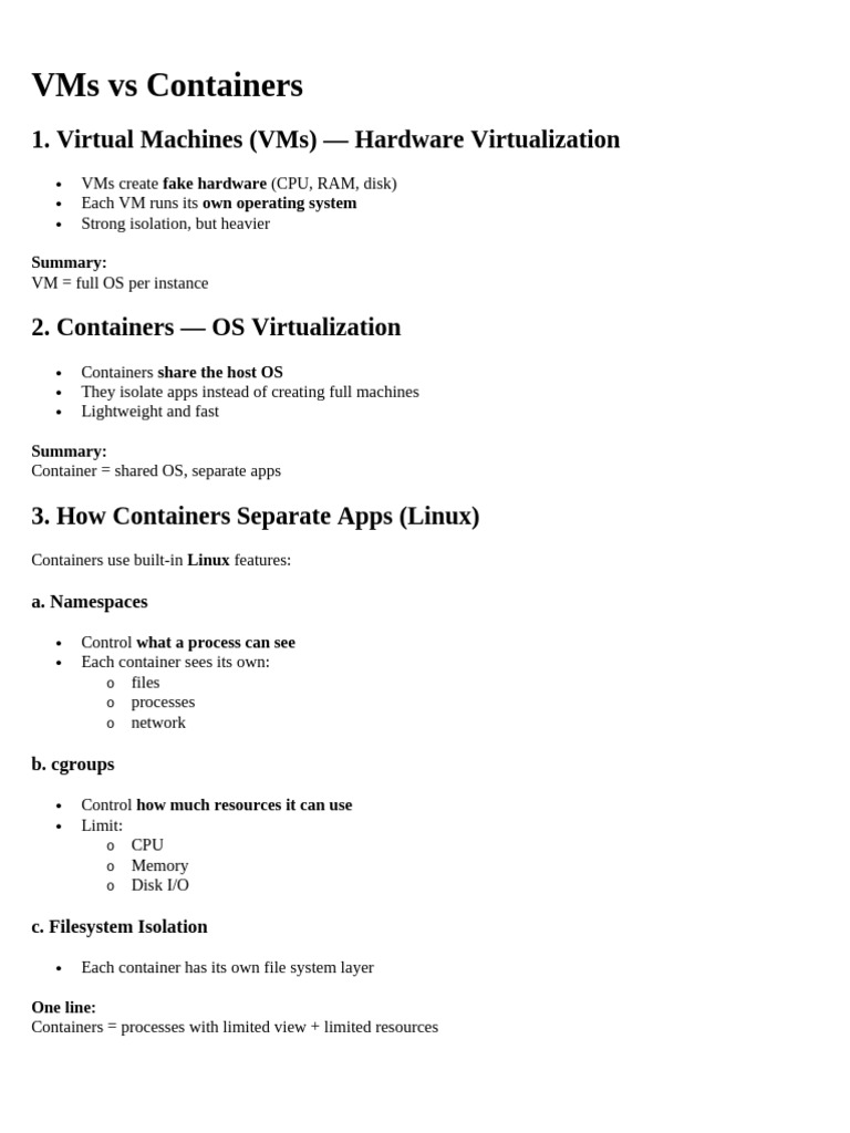 Container Vs VMs | PDF