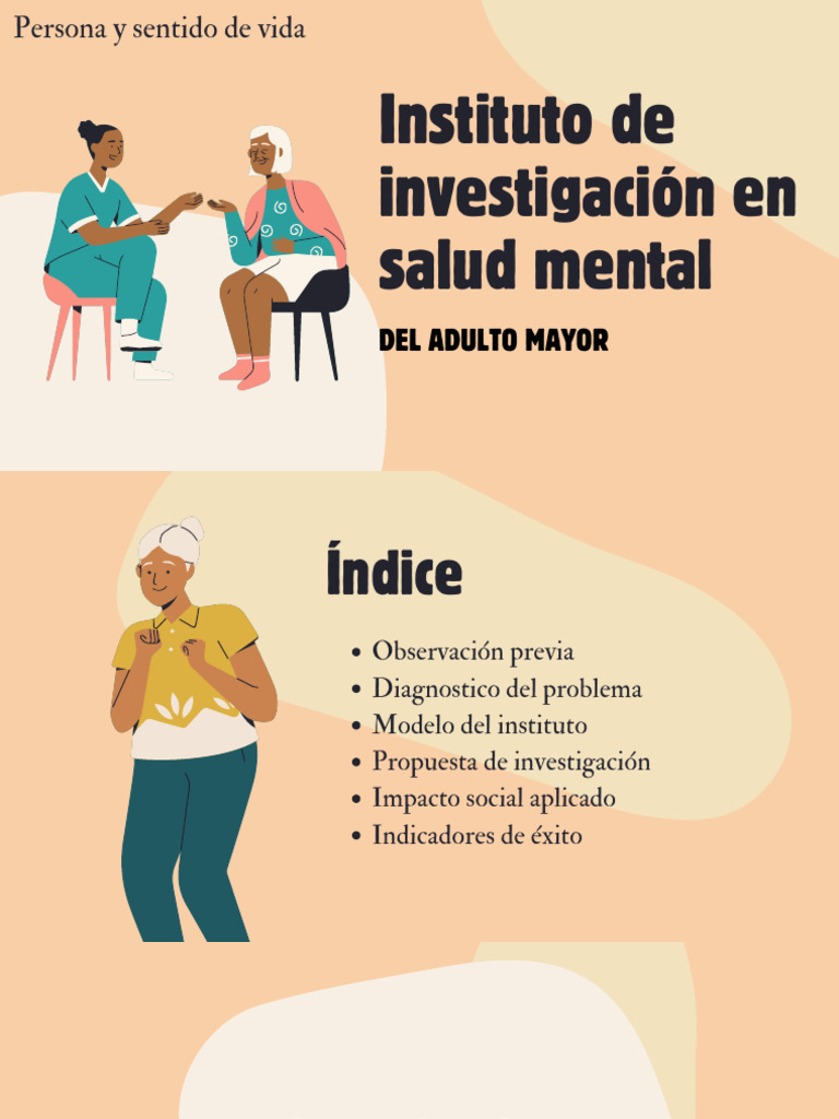 Pfas Salud Mental en Adultos Mayores | PDF | Adultos | Trastorno ...