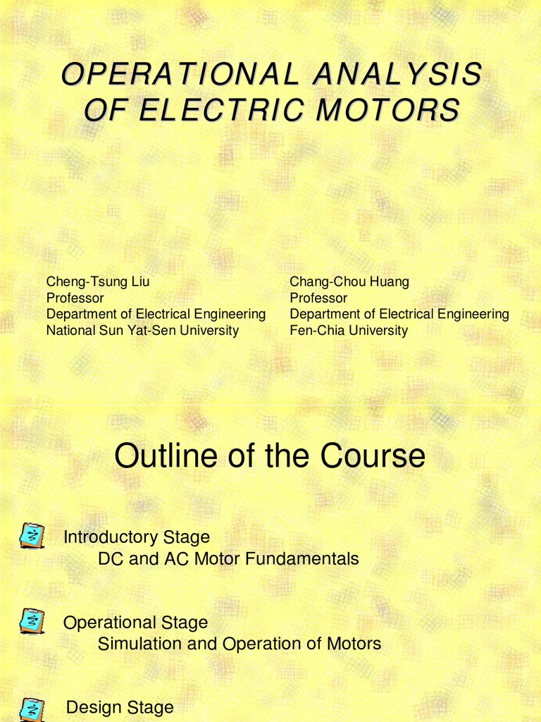 Operational Analysis of Electric Motors | PDF | Science & Mathematics ...