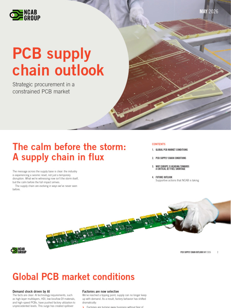 NCAB PCB Supply Chain Outlook May 2026 260504 Komp | PDF | Printed ...