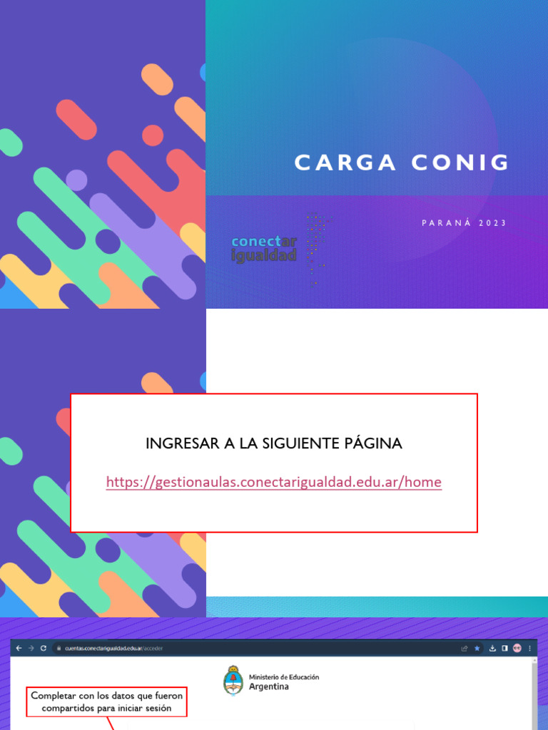 2 Tutorial Carga Alumnos Conig - Parana 2023 | PDF