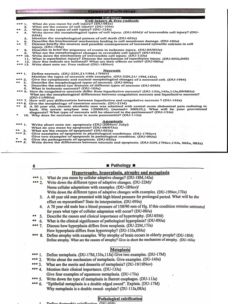 Pathology First Term WRITTEN | PDF