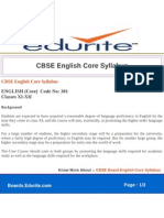 CBSE English Core Syllabus