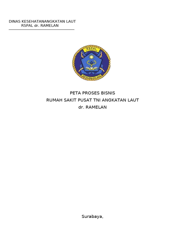 Peta Proses Bisnis RSPAL Dr. Ramelan 2025 | PDF