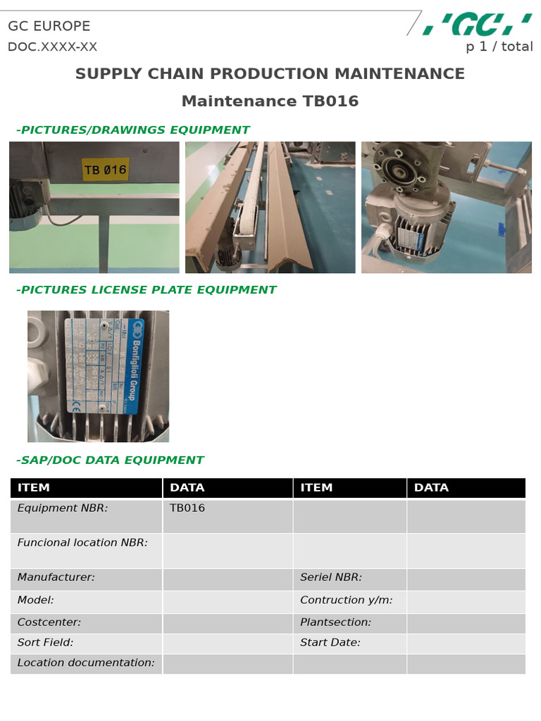 PM-Procedure Maintenance TB016 | PDF