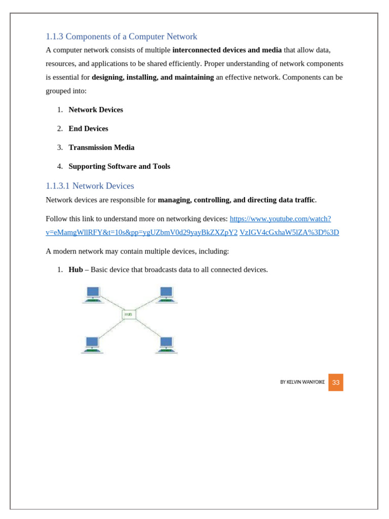Components of A Computer Network | PDF | Computer Network ...
