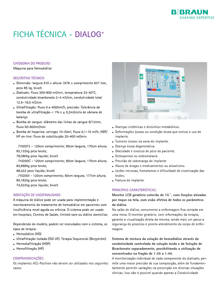Ficha Técnica - Dialog+ | PDF