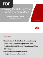 51784418 Training for BSC Remote Commissioning Mode