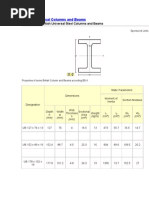 Universal Beams (UB), Section Properties Dimensions & Properties | PDF ...