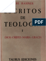 Rahner, Karl - Escritos de Teologia 01