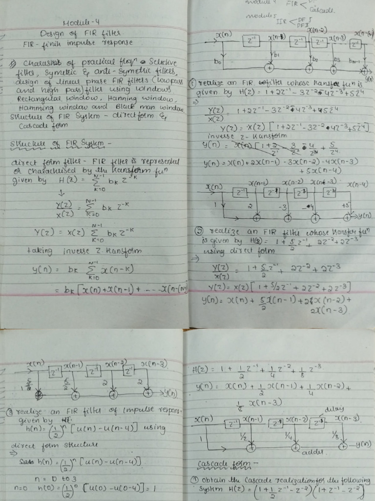 DSP Module 4 Part 1 | PDF