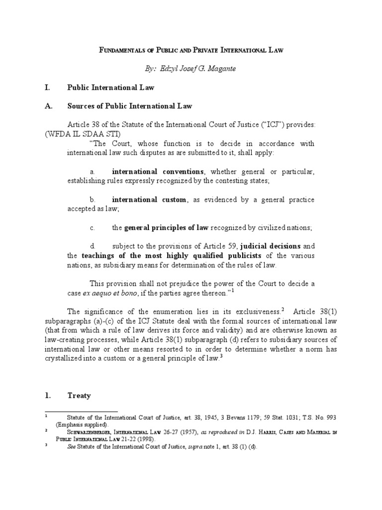 Overview of Public International Law | PDF | Treaty | International Law
