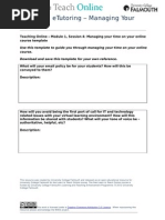 Download TOL Template - eTutoring Managing Your Time on Your Online Course by University College Falmouths openSpace SN104185065 doc pdf
