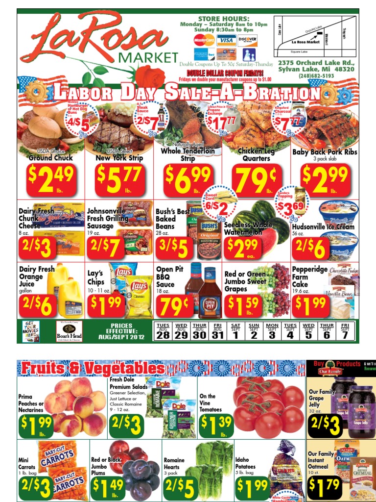 La Rosa Aug 28 Final | PDF | Hamburgers | Food Industry