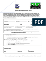 CERT Volunteer Enrollment Form