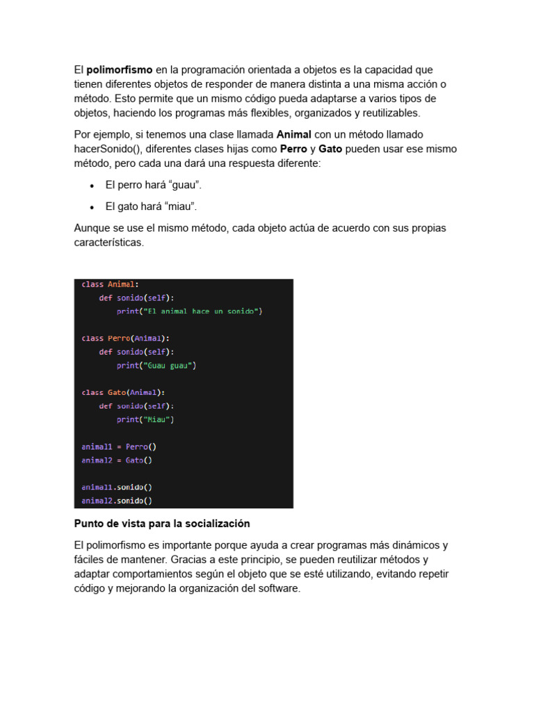 Actividad - de - Objetos y Polimorfismo en Python | PDF