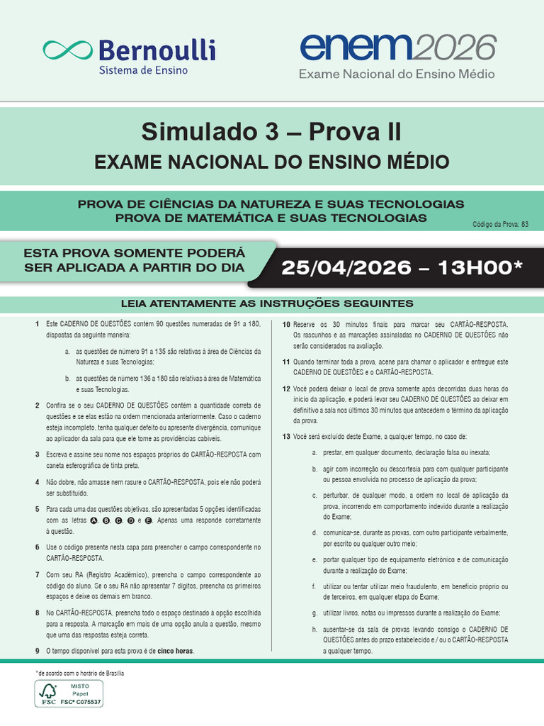 PROVA 03 - 2026 - DIA 02 - B | PDF