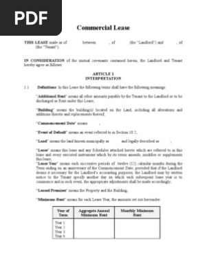 Commercial Lease