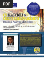 CSI Black Belt in Credit Risk Management - Financial Analysis Master Class (Singapore), Featuring Mr. TOMMY SEAH