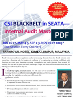 CSI Blackbelt in SEATA - Internal Audit Master Class (Malaysia), Featuring Mr. TOMMY SEAH