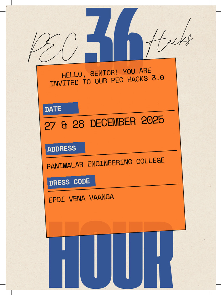 PEC Hacks 3.0 Invitation | PDF
