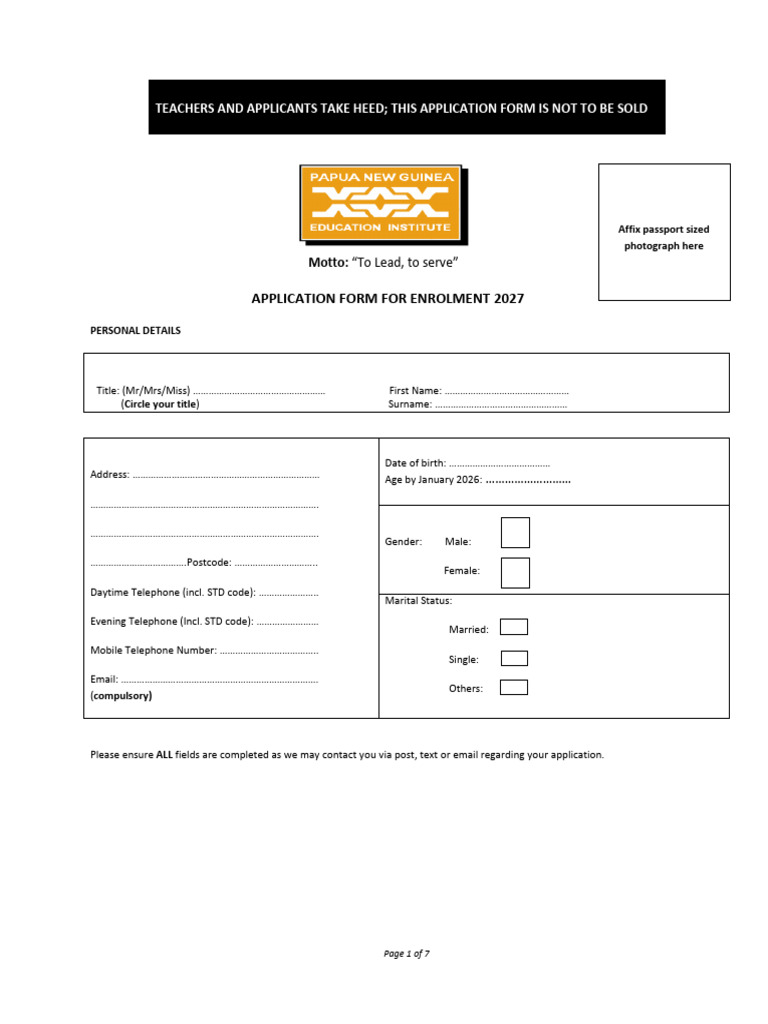 2027 Revised PNGEI Application Form | PDF | Vocational Education | Diploma