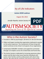 The Autism Society of America Webinar with Autism NOW August 28, 2012