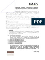 Variables Tecnicas, Ambientales y Juridicas a Considerar en Los Proyectos Mineros