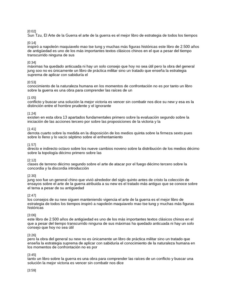 Sun Tzu El Arte de La Guerra Audiolibro Completo en Espaol Con Msica ...