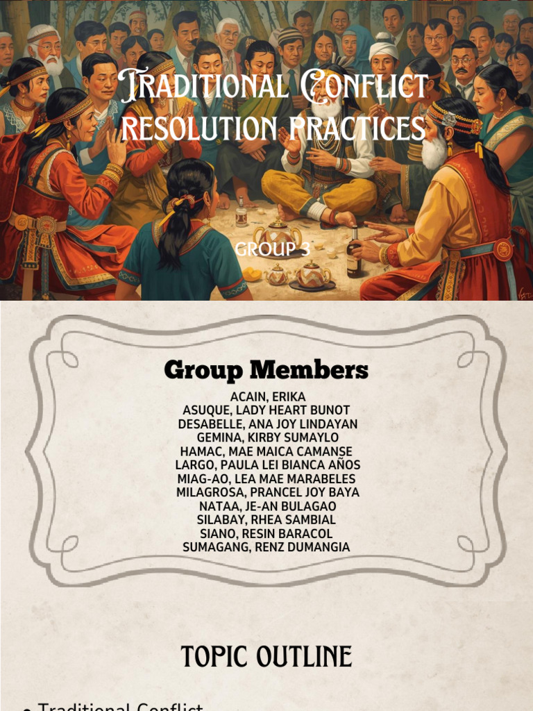 Traditional conflict resolution practices | PDF | Mediation | Conflict ...