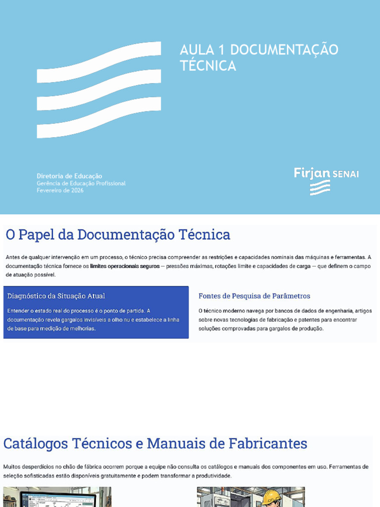 AULA 1 DOCUMENTAÇÃO TÉCNICA.pptx | PDF