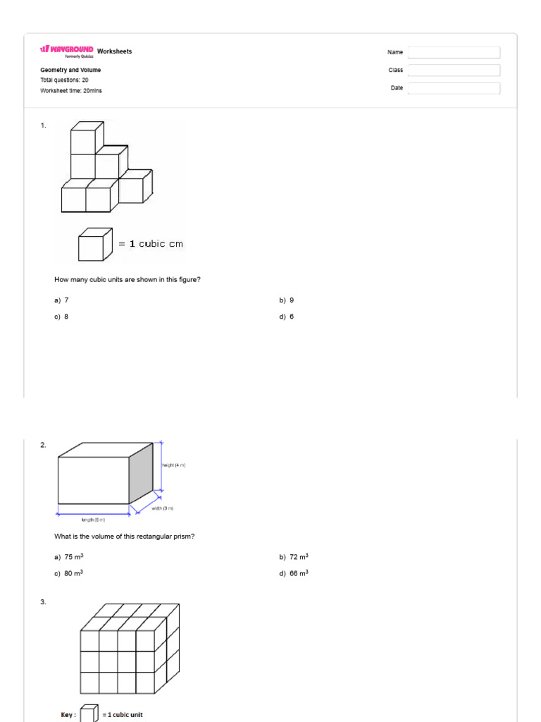 Quizizz - Geometry and Volume | PDF | Volume | Euclidean Geometry