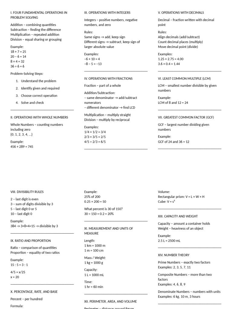 Math Reviewer | PDF | Number Theory | Mathematics